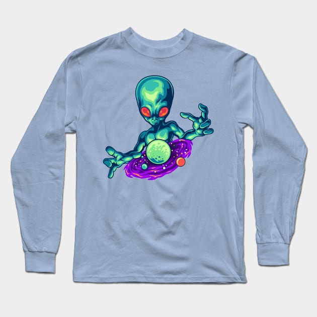 Extraterrestrial Long Sleeve T-Shirt by Katheryn's Studio